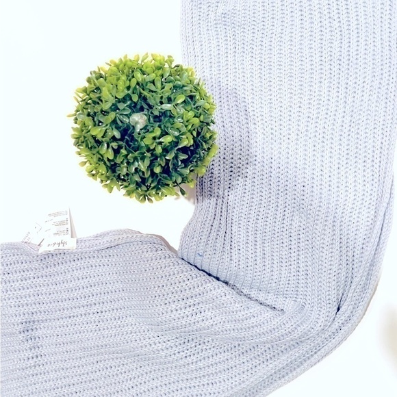 New Style & Co Solid Ribbed Muffler Scarf metallic grey - Picture 6 of 6